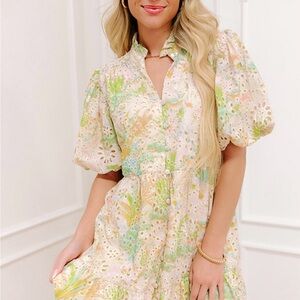 Floral Puff Sleeve Dress